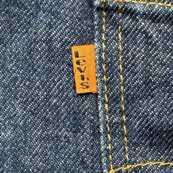 Vintage 70s Levis Jeans Orange Tab Talon 42 Zipper Mens 44x32 Indigo Made in USA - Picture 5 of 13